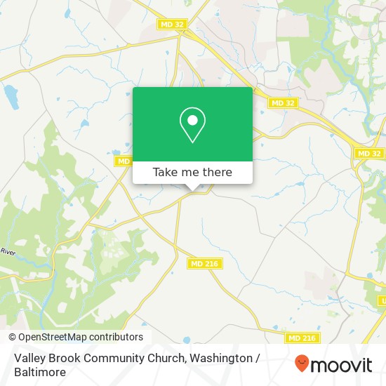 Valley Brook Community Church map