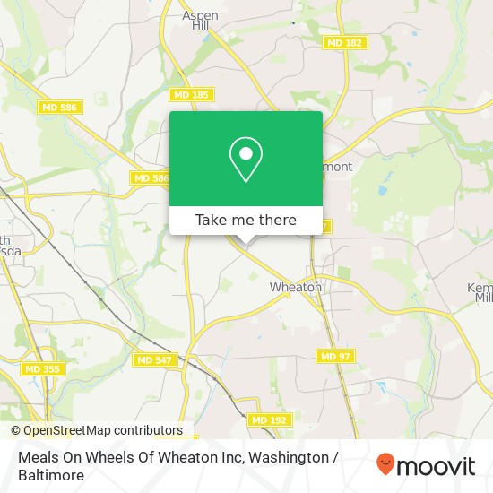 Mapa de Meals On Wheels Of Wheaton Inc