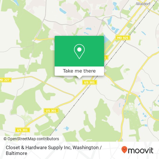 Mapa de Closet & Hardware Supply Inc