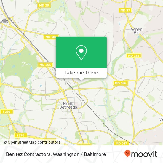 Benitez Contractors map