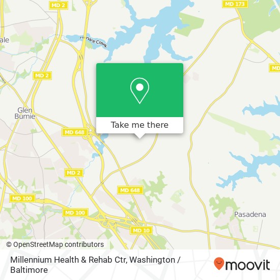 Millennium Health & Rehab Ctr map