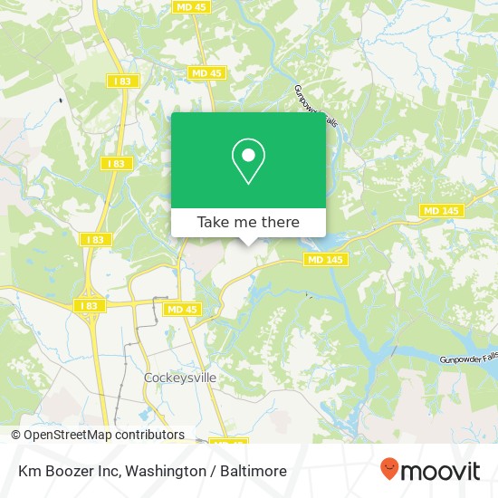 Mapa de Km Boozer Inc