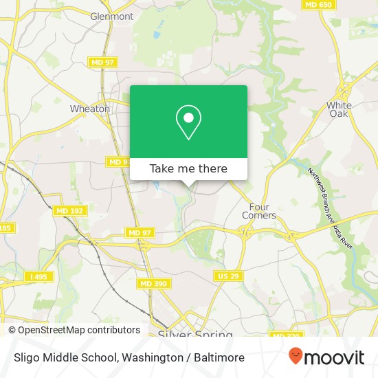 Mapa de Sligo Middle School