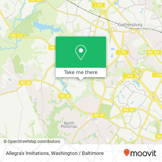 Allegra's Invitations map
