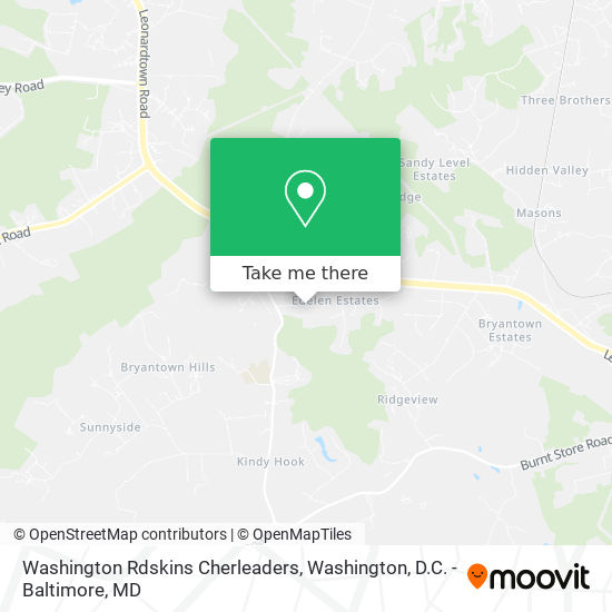 Mapa de Washington Rdskins Cherleaders