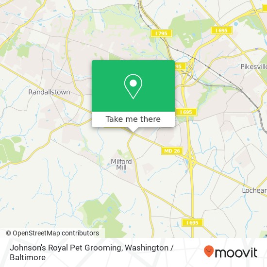 Johnson's Royal Pet Grooming map