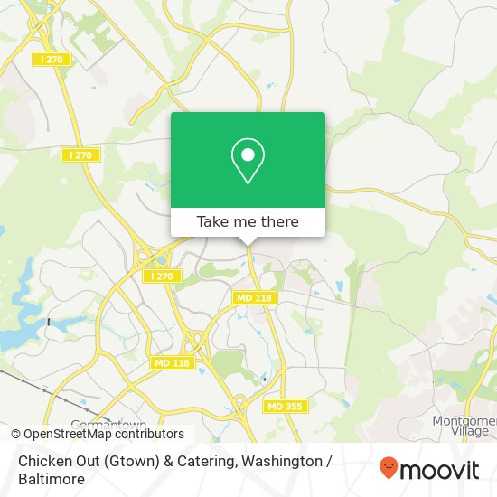 Chicken Out (Gtown) & Catering map