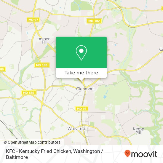 Mapa de KFC - Kentucky Fried Chicken