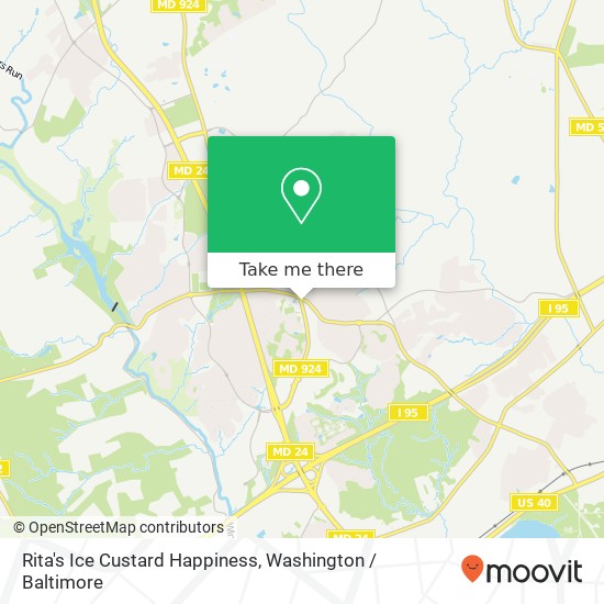 Rita's Ice Custard Happiness map