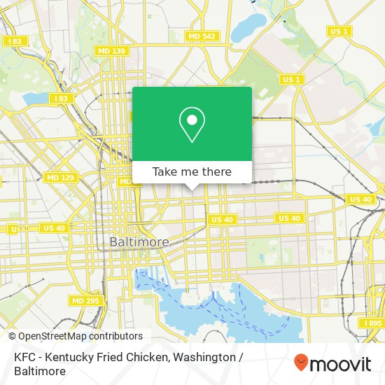 KFC - Kentucky Fried Chicken map