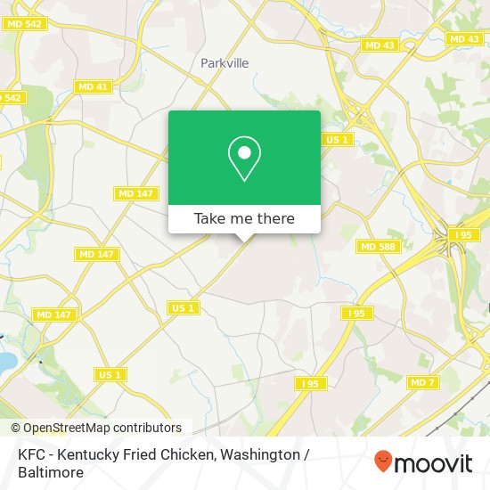 Mapa de KFC - Kentucky Fried Chicken