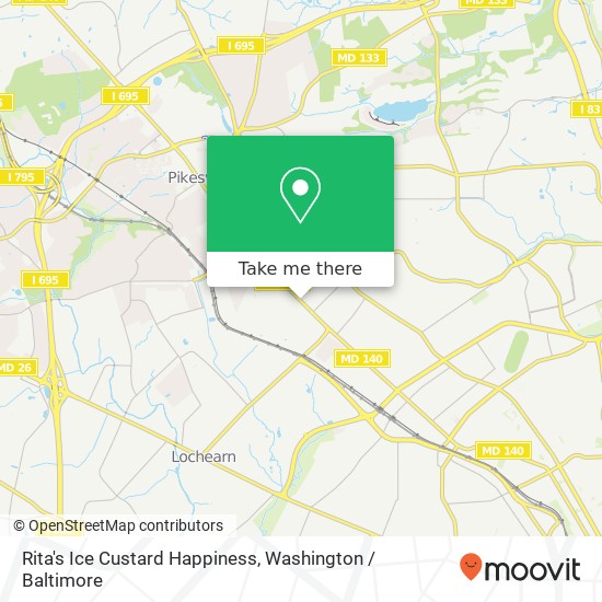 Rita's Ice Custard Happiness map