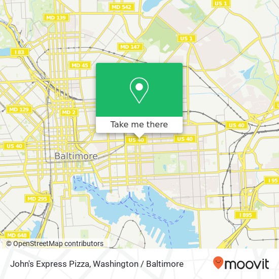 John's Express Pizza map