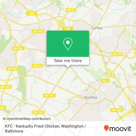 KFC - Kentucky Fried Chicken map