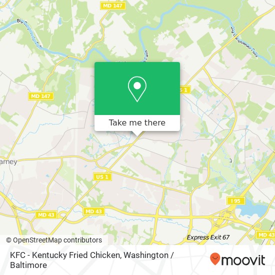 Mapa de KFC - Kentucky Fried Chicken