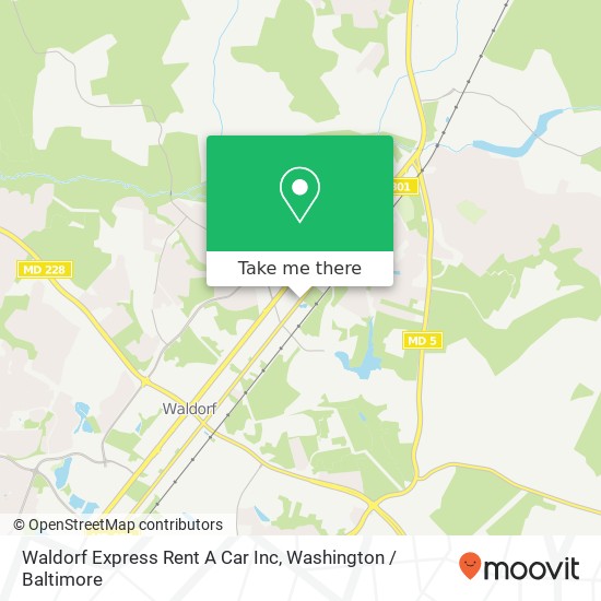 Waldorf Express Rent A Car Inc map