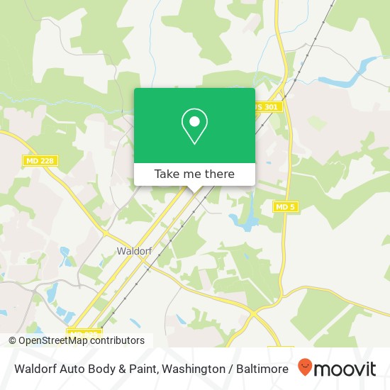 Mapa de Waldorf Auto Body & Paint