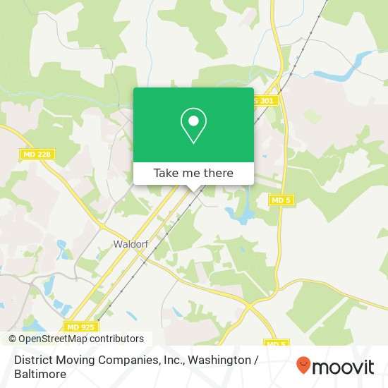District Moving Companies, Inc. map