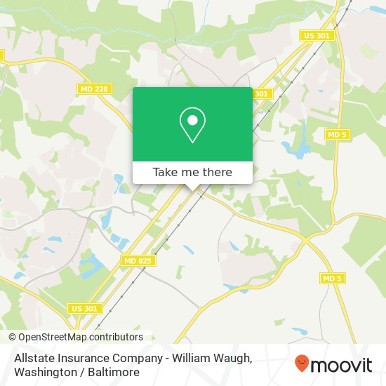 Allstate Insurance Company - William Waugh map