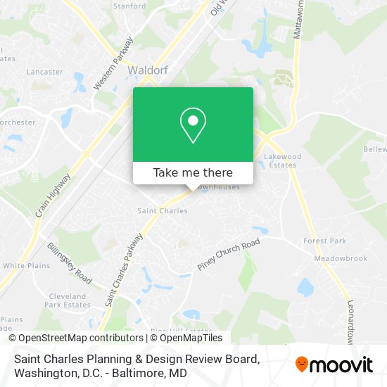 Saint Charles Planning & Design Review Board map