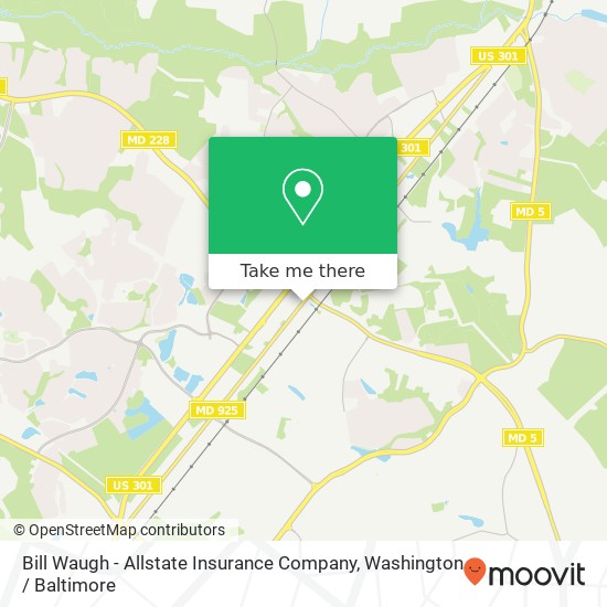 Bill Waugh - Allstate Insurance Company map