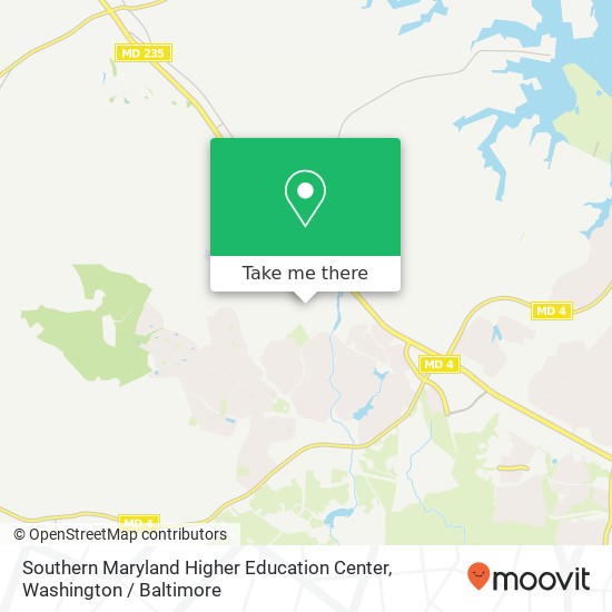 Mapa de Southern Maryland Higher Education Center