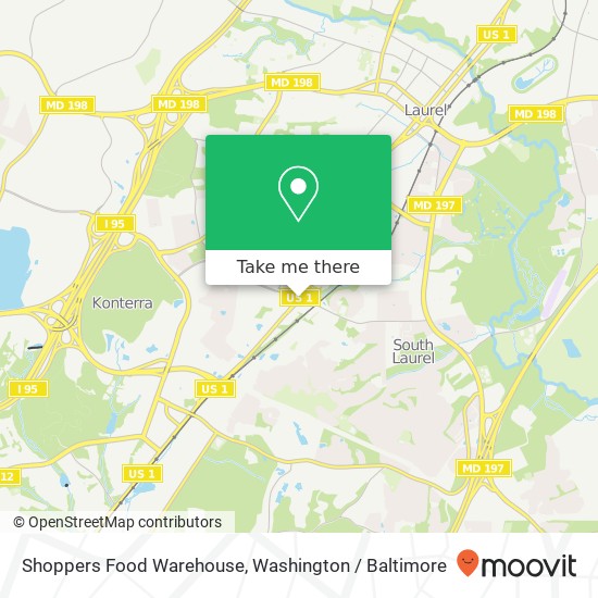 Mapa de Shoppers Food Warehouse