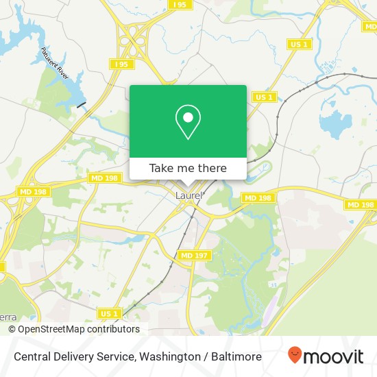 Mapa de Central Delivery Service