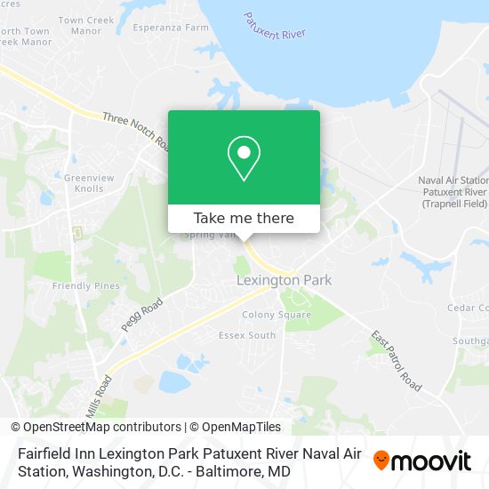 Fairfield Inn Lexington Park Patuxent River Naval Air Station map