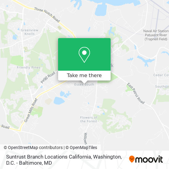 Mapa de Suntrust Branch Locations California