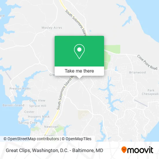 Great Clips map
