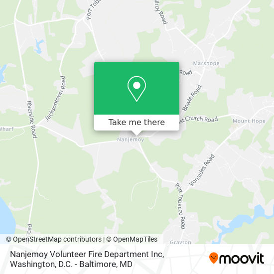 Nanjemoy Volunteer Fire Department Inc map