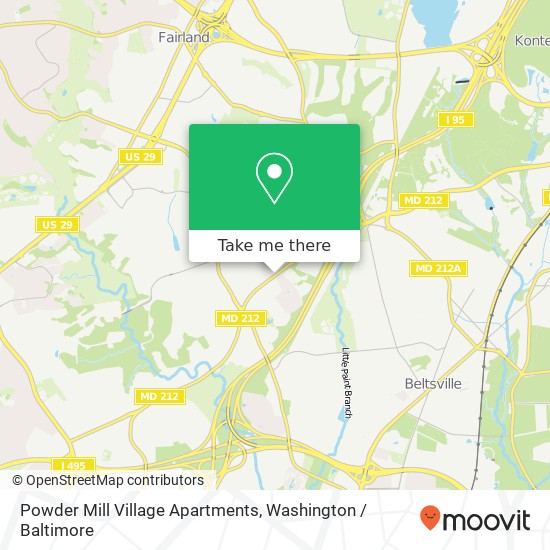 Mapa de Powder Mill Village Apartments