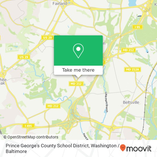 Prince George's County School District map