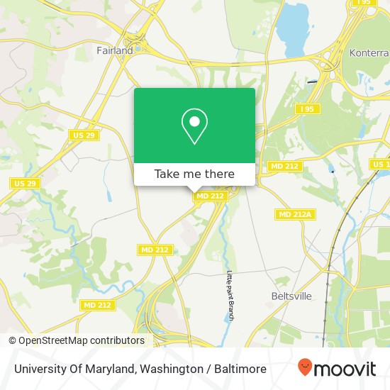 University Of Maryland map