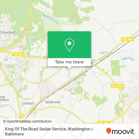 King Of The Road Sedan Service map