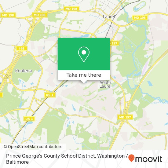 Mapa de Prince George's County School District