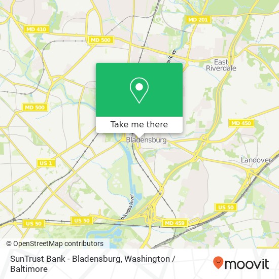 SunTrust Bank - Bladensburg map