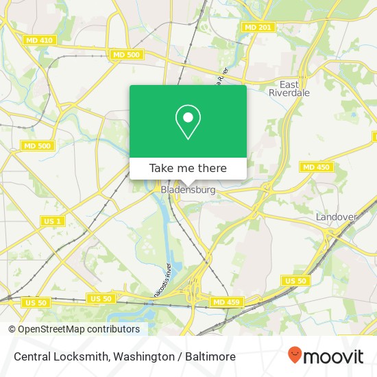 Central Locksmith map