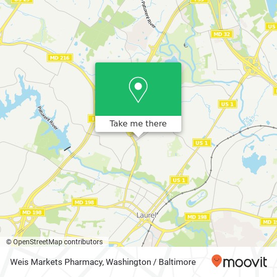 Weis Markets Pharmacy map