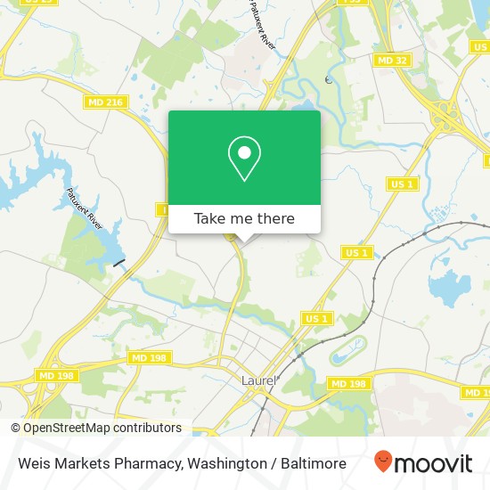 Mapa de Weis Markets Pharmacy