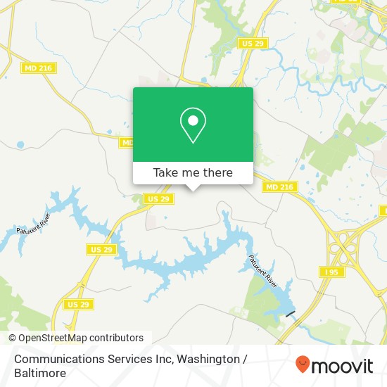 Communications Services Inc map