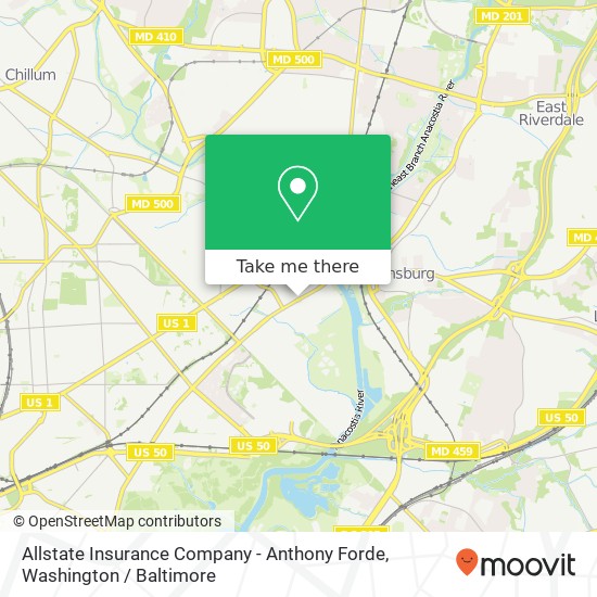 Allstate Insurance Company - Anthony Forde map