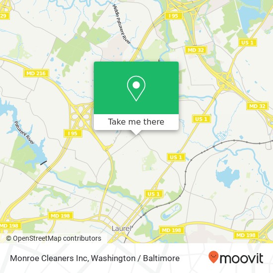 Monroe Cleaners Inc map