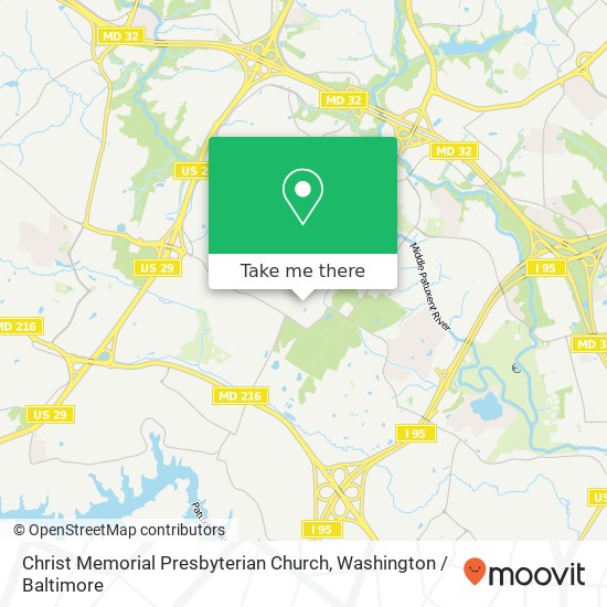 Mapa de Christ Memorial Presbyterian Church