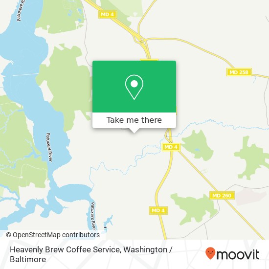 Mapa de Heavenly Brew Coffee Service