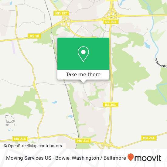 Mapa de Moving Services US - Bowie