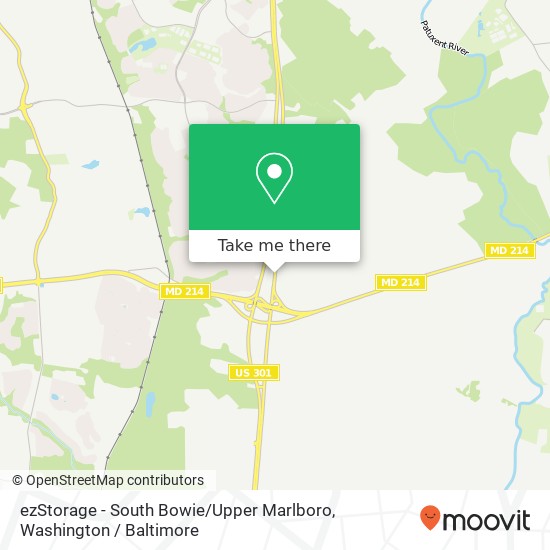 ezStorage - South Bowie / Upper Marlboro map