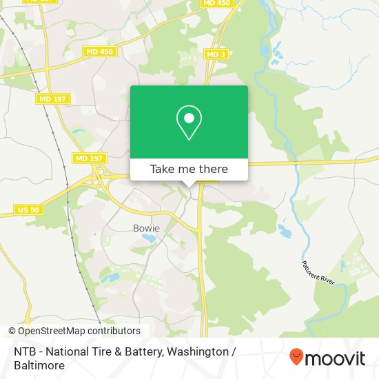 Mapa de NTB - National Tire & Battery