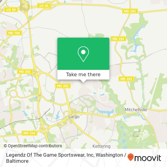 Mapa de Legendz Of The Game Sportswear, Inc